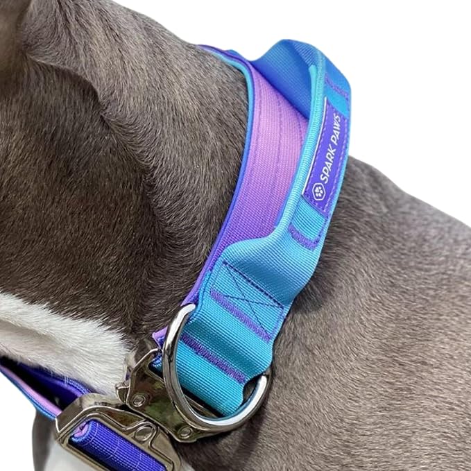 Spark Paws Tactical Dog Collar - Heavy Duty, Premium Quality, Thick and Durable for Large and