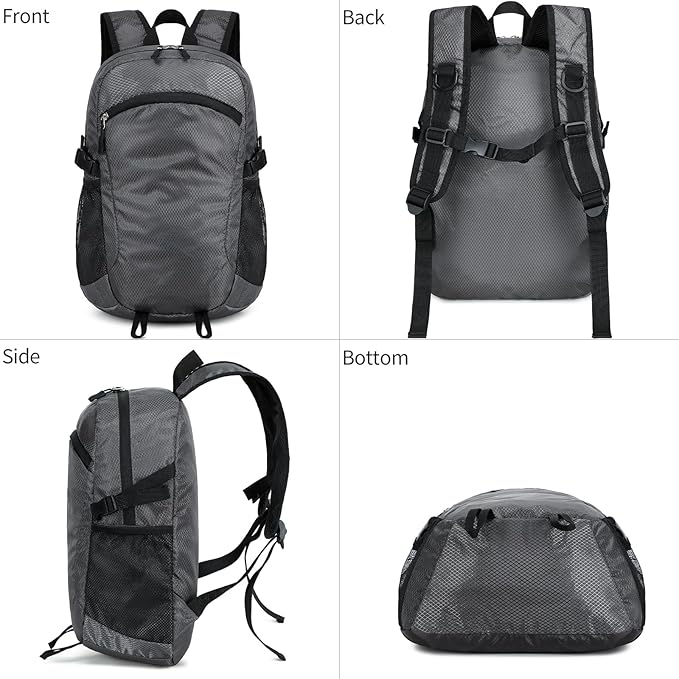Small Hiking Daypack,15L Waterproof Hiking Backpack Packable Lightweight Travel Day Pack for Women