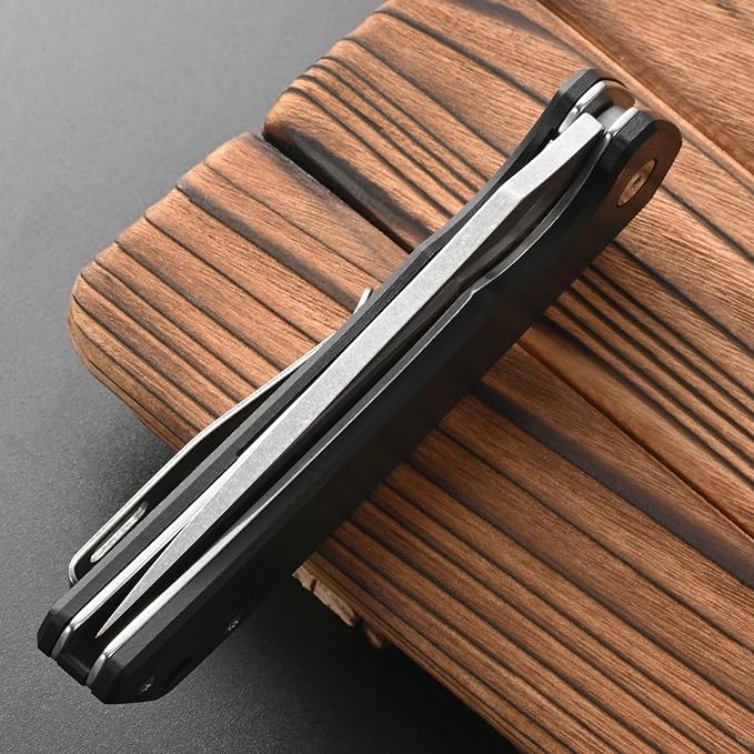 FF17 Folding Pocket Knife,D2 Steel Blade G10 Handle EDC Tool Knife for Outdoor