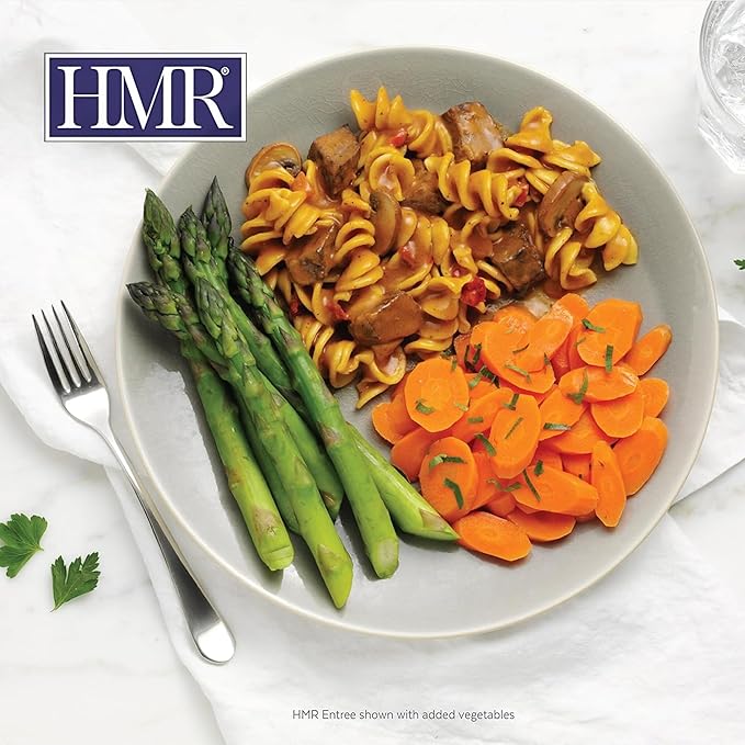 HMR Beef Stroganoff with Noodles Entrée | Pre-packaged Lunch or Dinner | Ready to Eat | 19g of