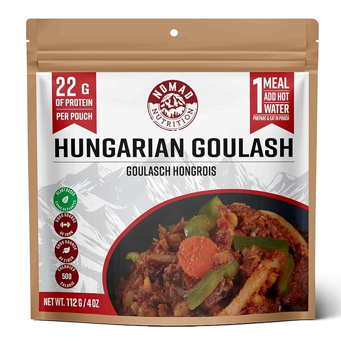 Nomad Nutrition Hungarian Goulash | Instant Freeze Dried Backpacking & Camping Food | Plant-Based