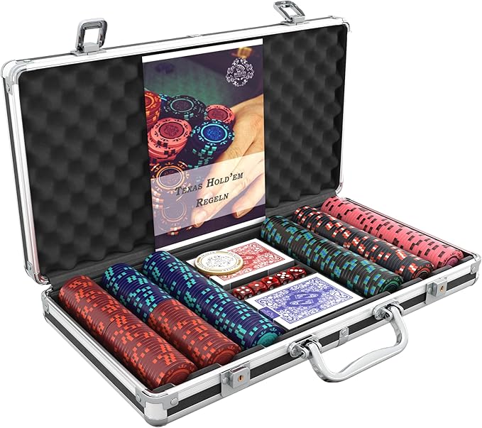 Bullets Poker Set ??with Case, Chips and Cards ??Deluxe Chip Set, Ideal for Casino Games
