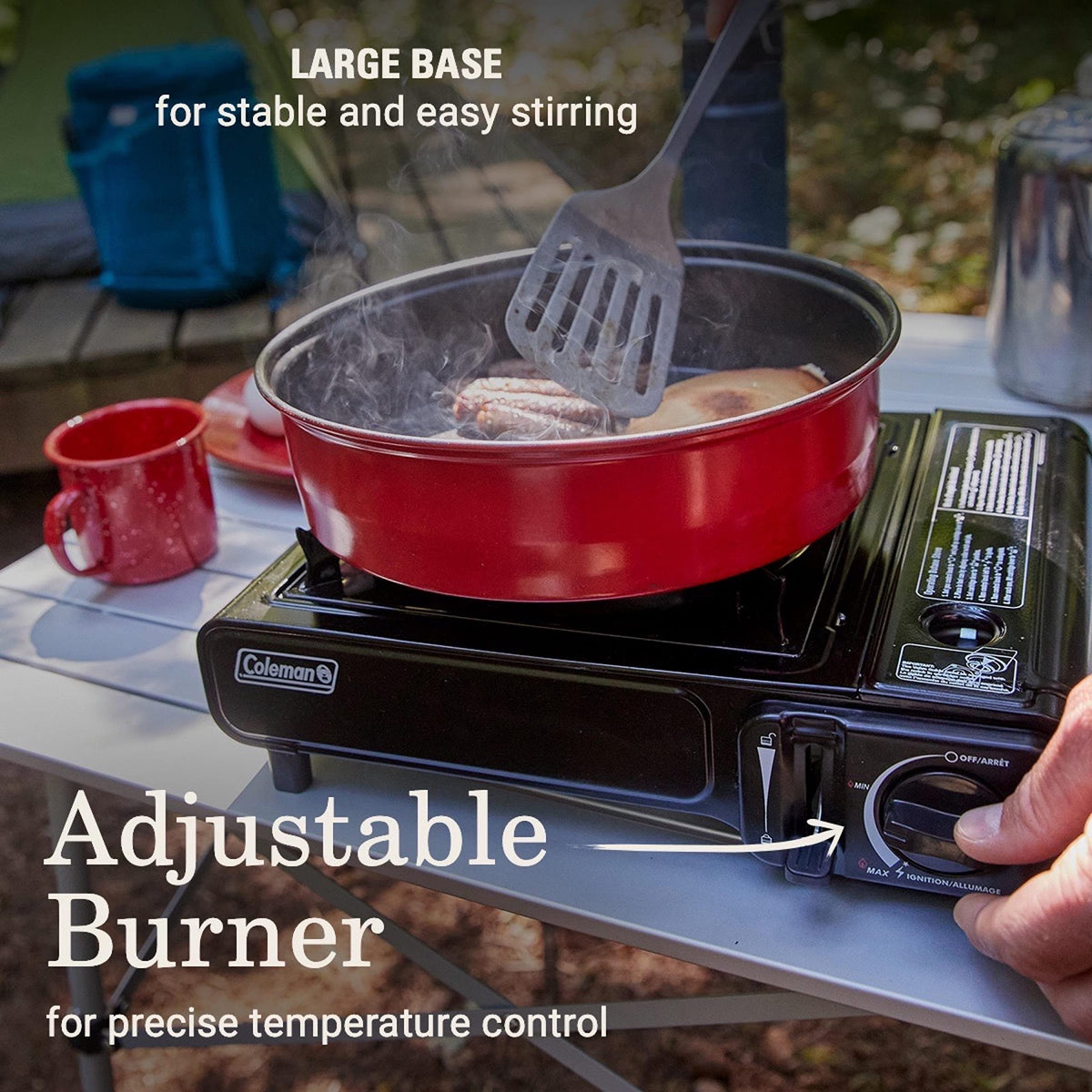 Coleman Classic 1-Burner Butane Stove, Portable Camping Cooktop with Carry Case & InstaStart