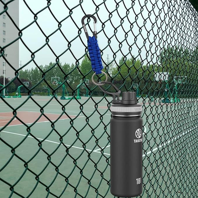 BRAVESHINE Paracord Keychain Carabiner Clip, D Ring Lanyard Hanger Stroller Hook for Water Bottle