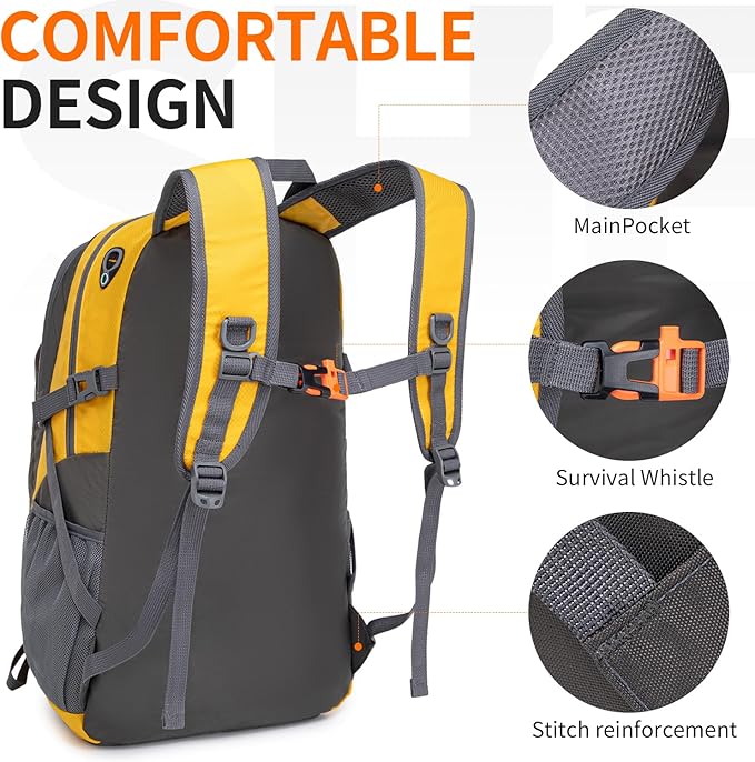 40L Hiking Backpack Lightweight Daypack Waterproof Travel Camping Backpack for Men Women Sport
