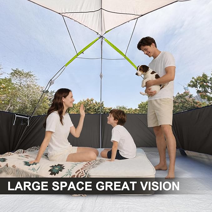 CAMPROS CP Tent 8 Person Camping Tents, Waterproof Windproof Family Tent with Top Rainfly, Large