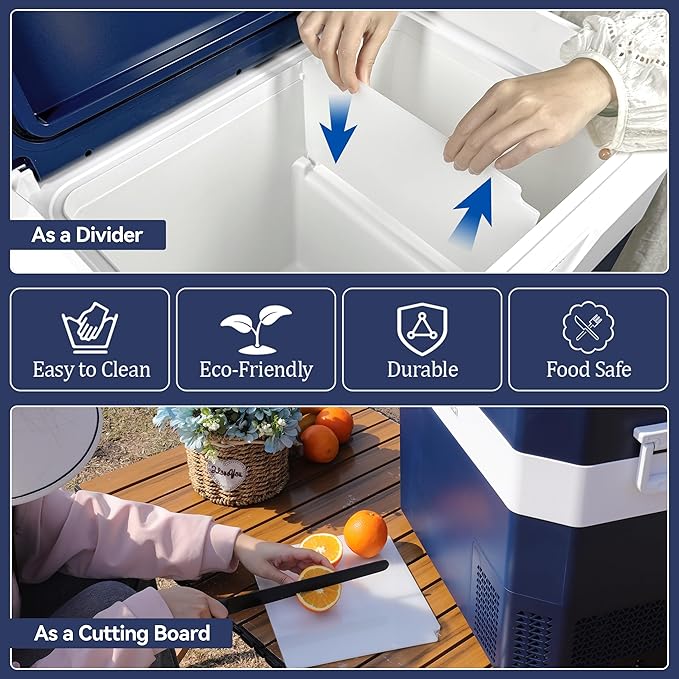 12 Volt Refrigerator Car Fridge Portable 12V 45 Quart Freezer Compressor Cooler 12V/24V DC 110～240