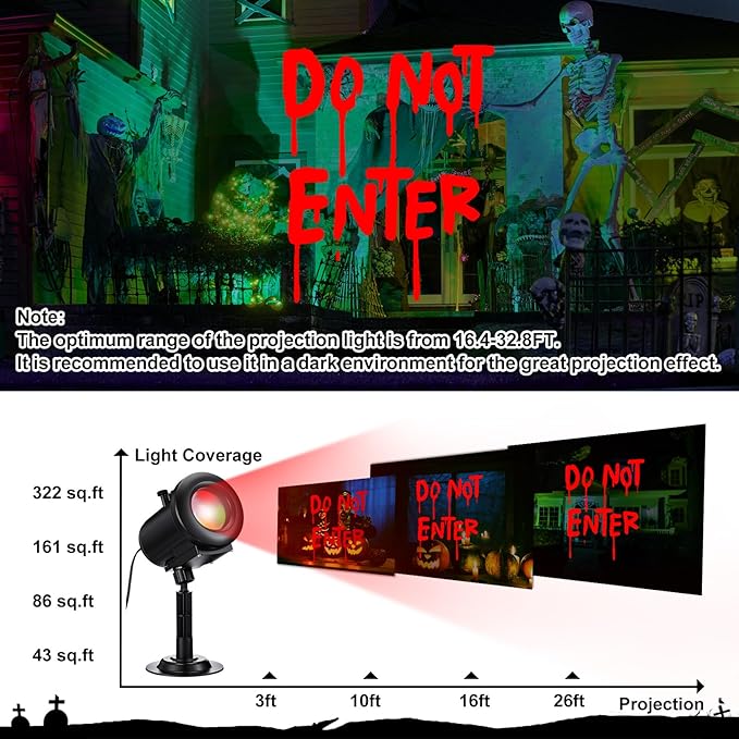 12 in 1 Halloween Projector Outdoor Decoration and Christmas Projector Lights, 2025 Upgraded 3D HD