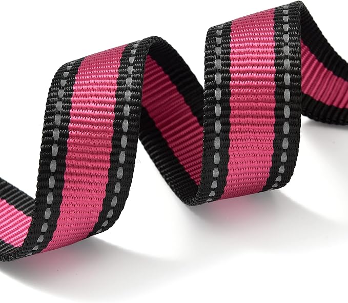 Mile High Life Dog Collar | Nylon Reflective Dog Collars | Light Weight Puppy Collars | Pink Dog