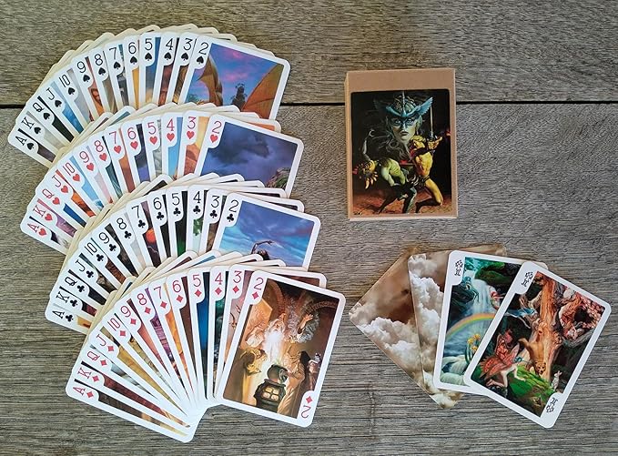 Fantasy SCI FI Playing Cards (Poker Deck 54 Cards All Different) Vintage Retro Comic Posters
