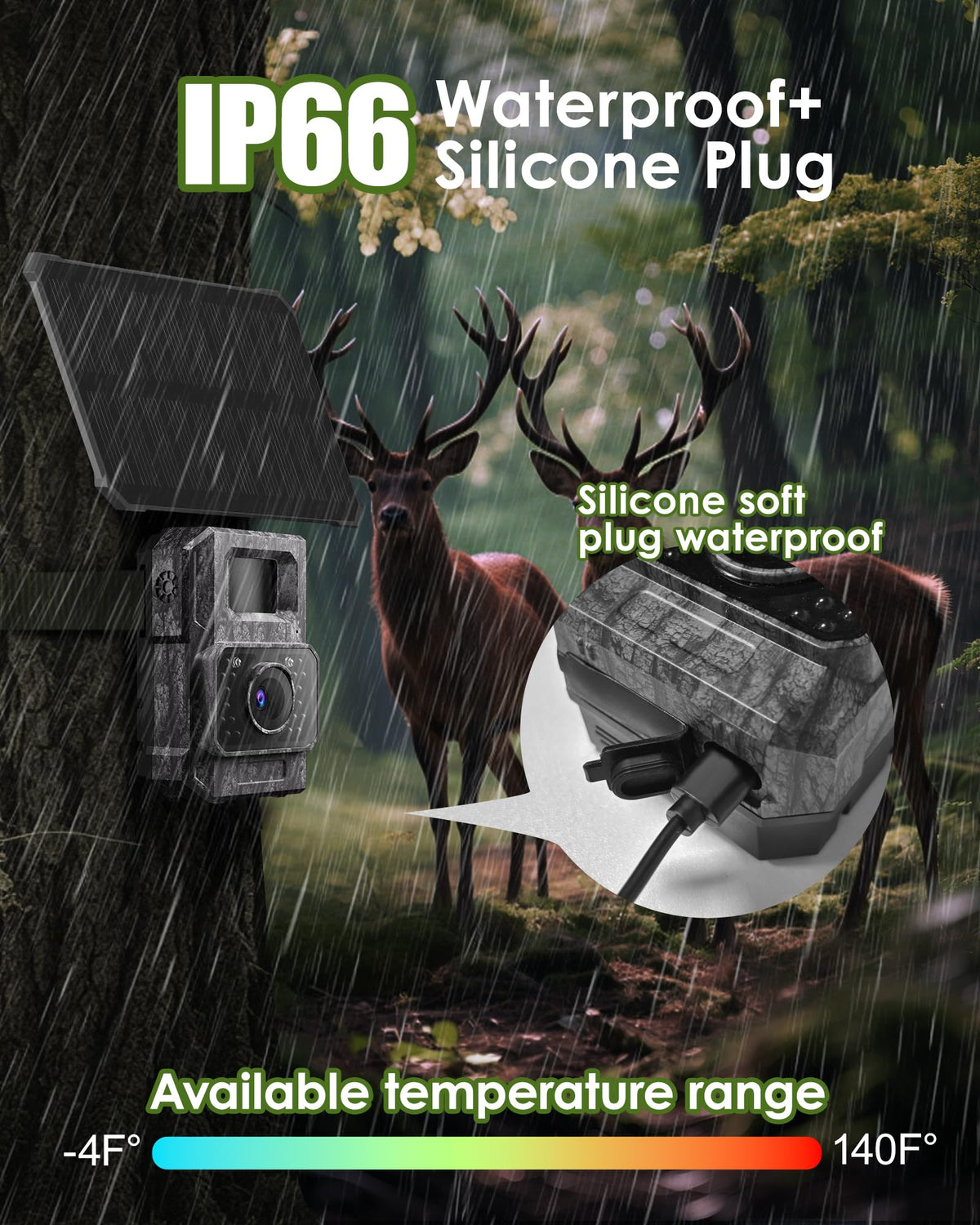 MAXDONE Trail Camera - 4K, 64MP, Solar, WiFi, Bluetooth - product view 7