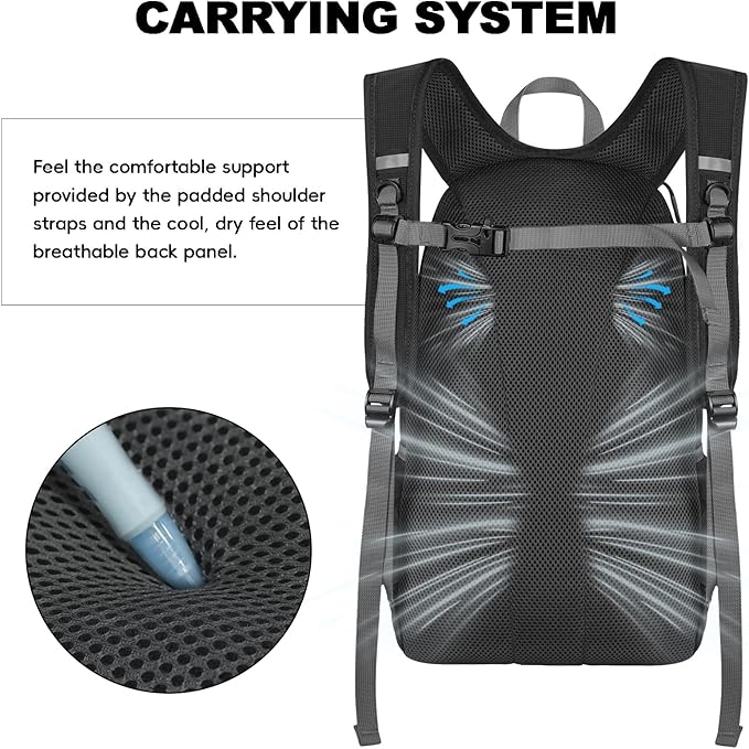 Seektop 20L Foldable Waterproof Hiking Backpack, Ultralight Small Lightweight Daypack Packable