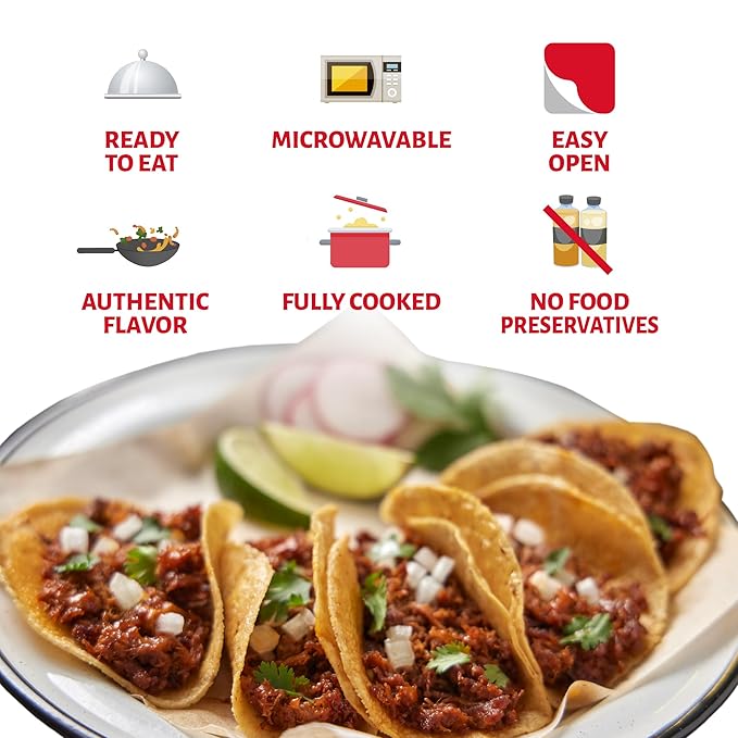 Chata Pork Chilorio, Shredded Seasoned Meat, 13.05 oz, Pack of 4