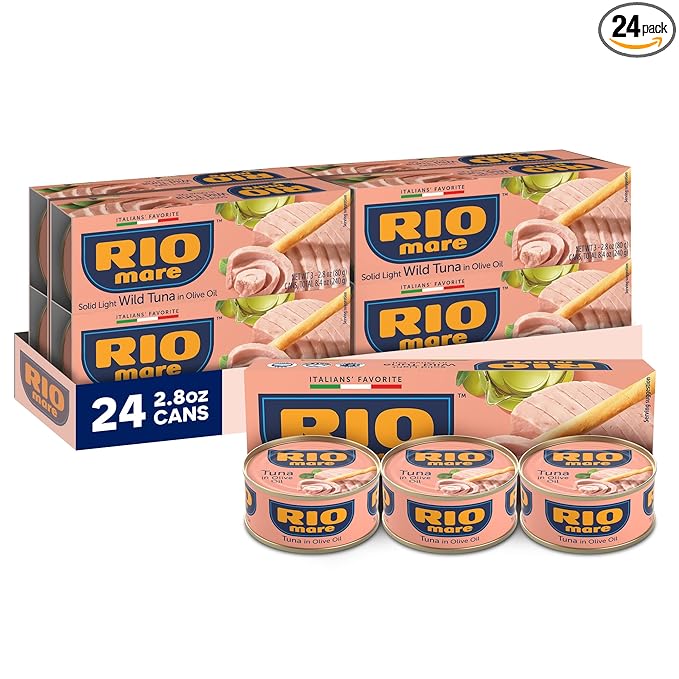 Rio Mare Premium Yellowfin Tuna in Olive Oil, 3 x 2.8 Ounce Can (Pack of 8, Total 67.2 Ounce)