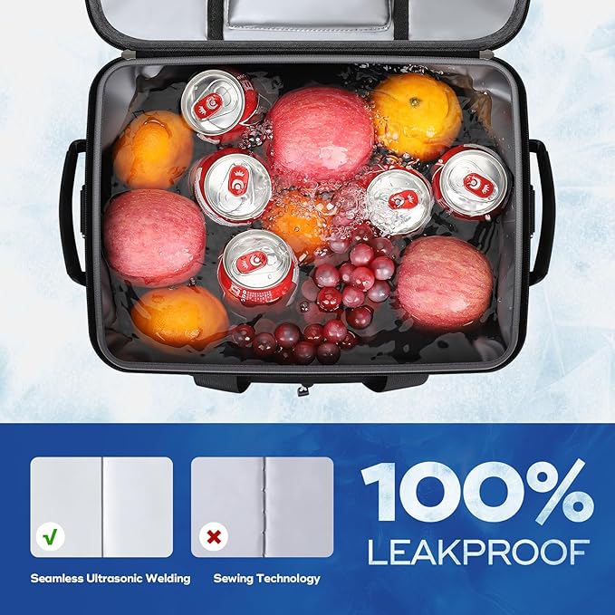 Maelstrom Soft Sided Cooler Bag, 30/40 Can Collapsible Insulated Ice Chest, Large Leakproof Camping