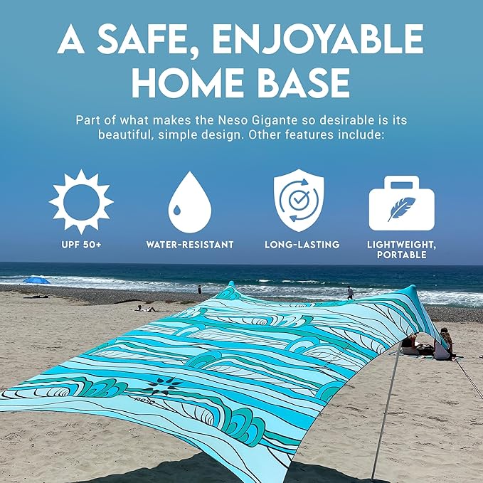 Neso Gigante - Portable Beach Tent - Ideal to Enjoy with Family and Friends - UPF 50+
