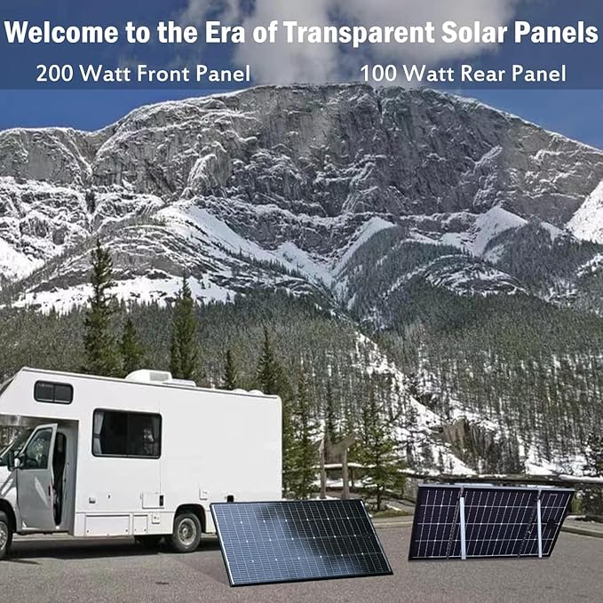 JJN Bifacial 400 Watt Solar Panel, 16BB N-Type 2 Pcs 200W 12V 25% High Efficiency 400W Solar