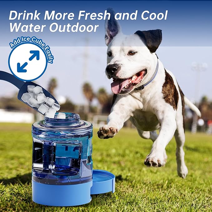 Portable Dog Water Bottle, 77oz Large Travel Water Bowl Dispenser for Dogs Camping Beach Walking
