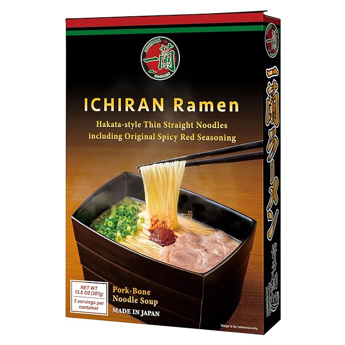 Official ICHIRAN Take-Home Ramen Kit (Pork Bone Broth Flavor), Authentic Tonkotsu Ramen Noodle Soup