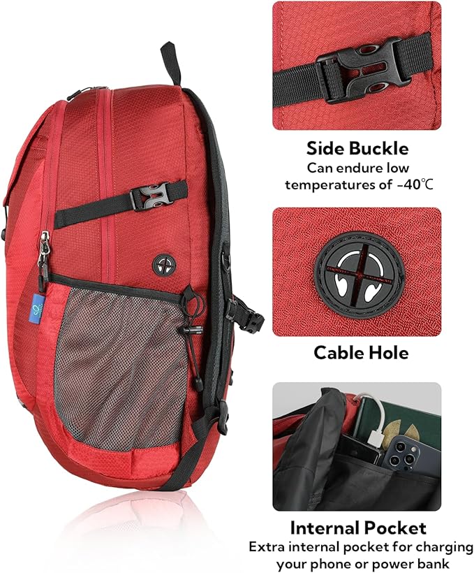 WATERFLY Lightweight Packable Hiking Backpack: 30L Foldable Travel Daypack Ultralight Camping Day