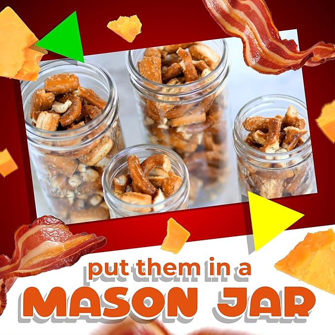 Smoky Bacon Cheese Pretzel Pieces | 1 Pound Bag | Bold Flavored, Naturally Seasoned Pretzels |