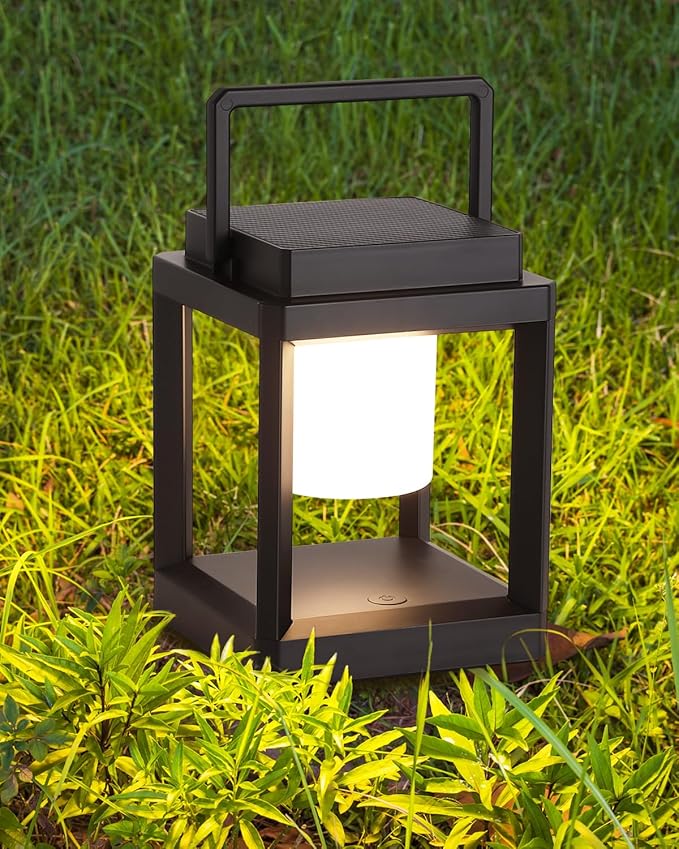 Outdoor Table Lamp, Led Lamps for Nightstand, Solar Lanterns Outdoor Hanging for Patio Waterproof