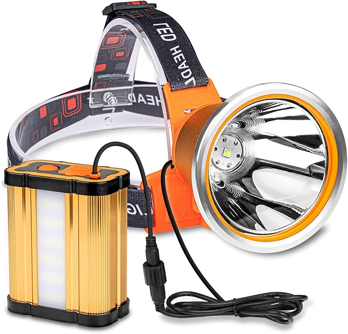 Super Bright Rechargeable LED Headlamp ??High Power Waterproof Portable Head Flashlight, 3