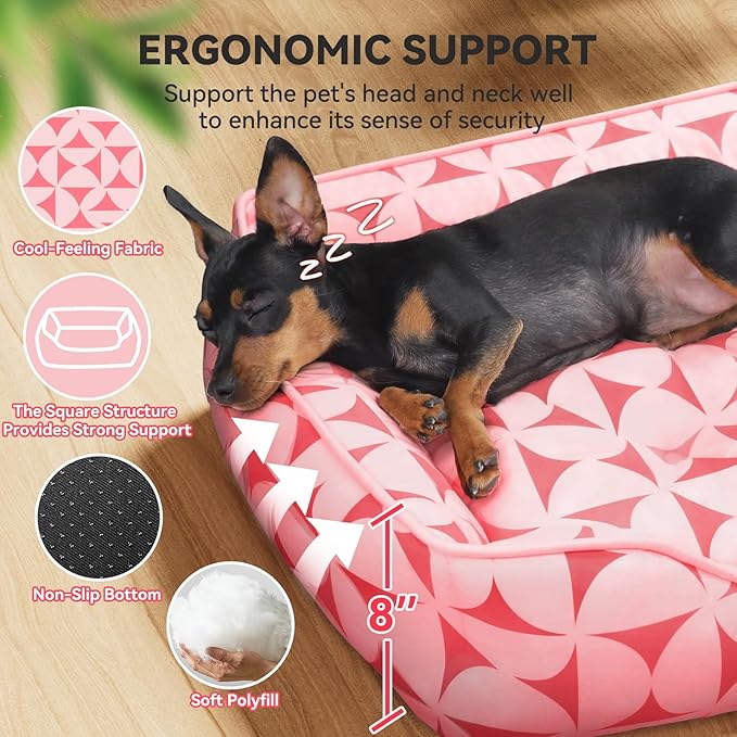 Rectangle Cat Dog Bed for Large Medium Small Pets Indoor Outdoor Machine Washable Sleeping Sofa