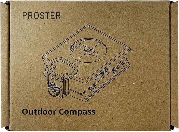 Proster IP65 Compass Hiking Survival - Lensatic Sighting Compass for Camping Navigation, Compass