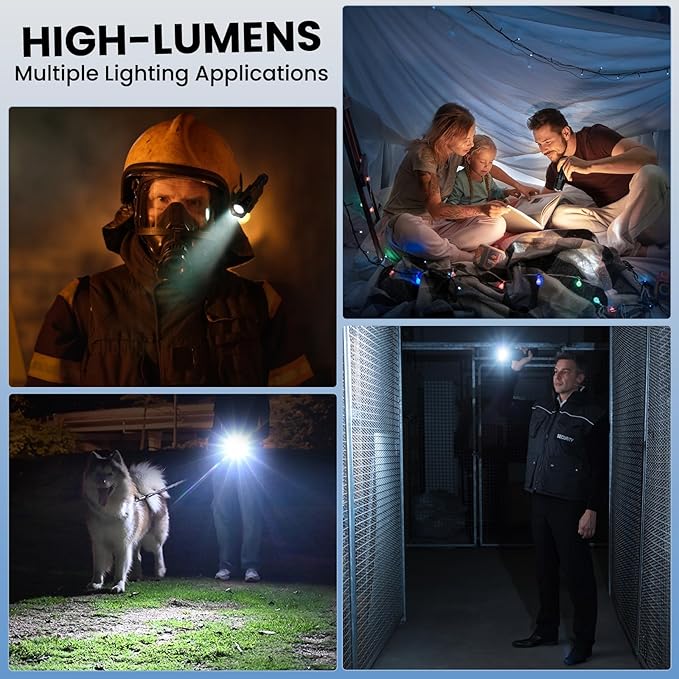 Rechargeable LED Flashlights High Lumens, 99,000 Lumen Super Bright Flashlight with 7 Modes &