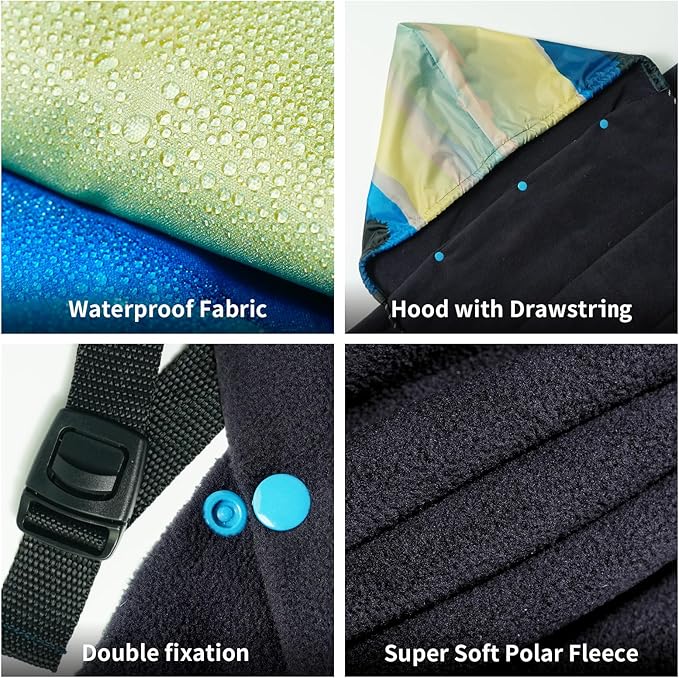 Waterproof Stadium Blanket, Fleece Camping Blanket Wearable Soft Warm Camp Blanket for Outdoor