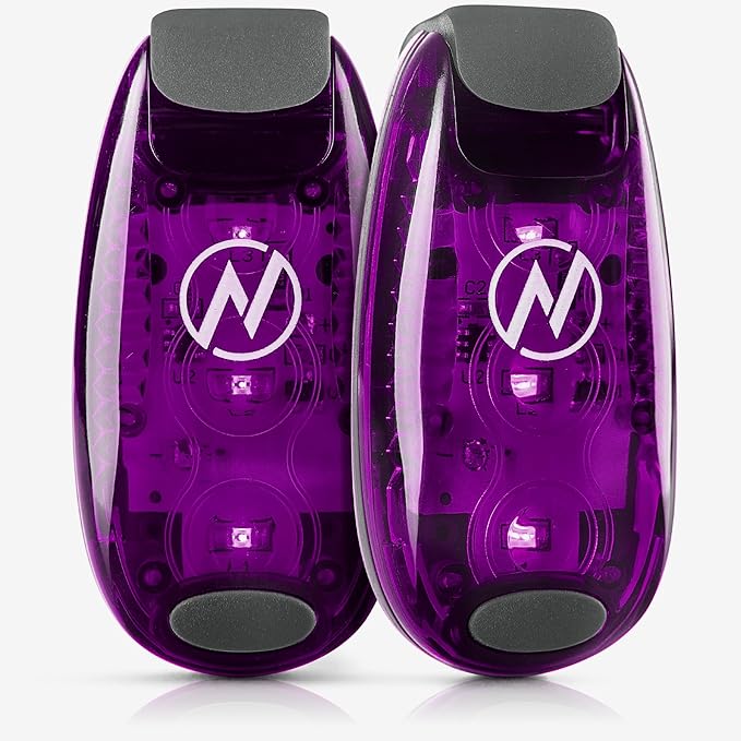 LED Safety Light (2 Pack) - Clip On Strobe/Running Lights for Runners, Dog, Bike, Walking, Boat