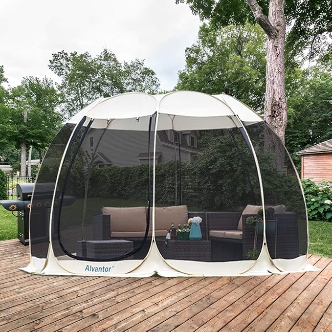 Alvantor Pop Up Screen Tent House Room Instant Outdoor Camping Canopy Sun Shelter Gazebo for Patio