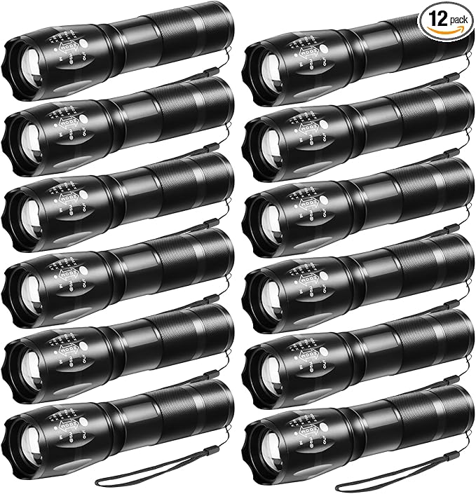 12Pack LED Flashlights High Lumens, 5Mode Tactical Flashlight for Home, Small Flashlights Powerful