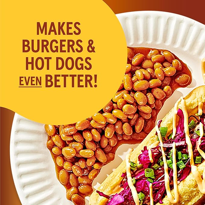 BUSH'S BEST 16 oz Canned Barbecue Baked Beans, Source of Plant Based Protein and Fiber, Low Fat