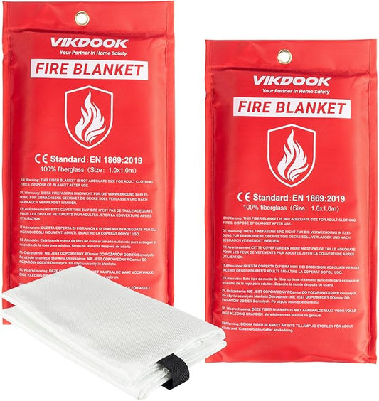 Fire Blanket for Camping Grill Kitchen Emergency Fire Blanket for Home Lightweight Portable Package