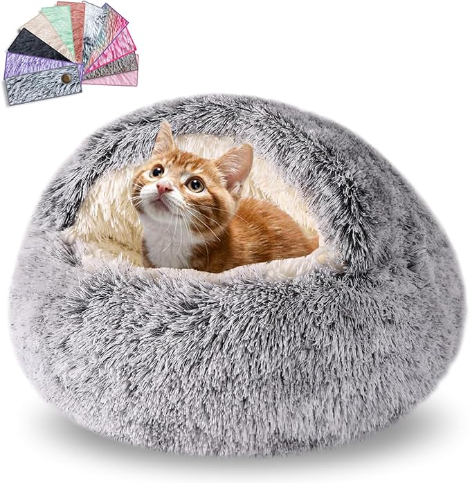 Cat Beds for Indoor Cats,Cat Cave for Puppy and Kitty,Calming Small Dog Bed for Small Dogs with