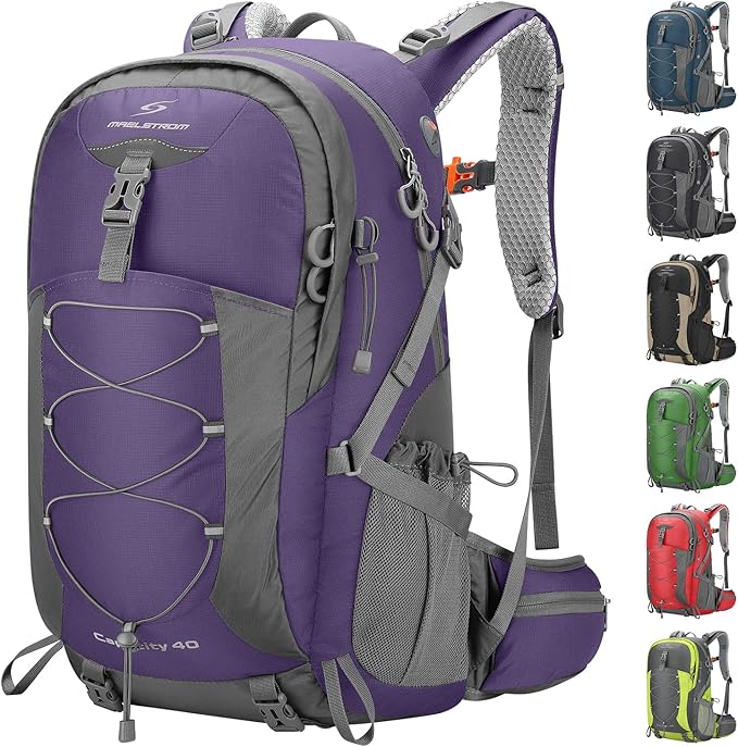 Maelstrom Hiking Backpack,Camping Backpack,40L Waterproof Hiking Daypack with Rain