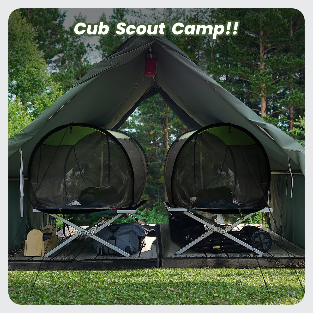 Sportneer Pop-Up Mosquito Net Tent, Instant Setup Camping Shelter for Cot or Ground, Breathable
