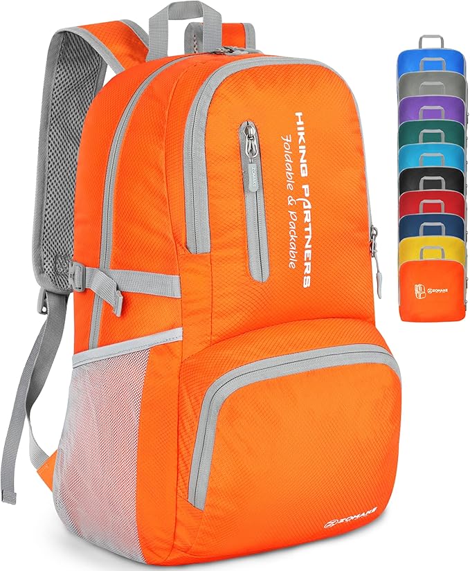 ZOMAKE Lightweight Packable Backpack, 35L Light Foldable Hiking Backpacks Water Resistant