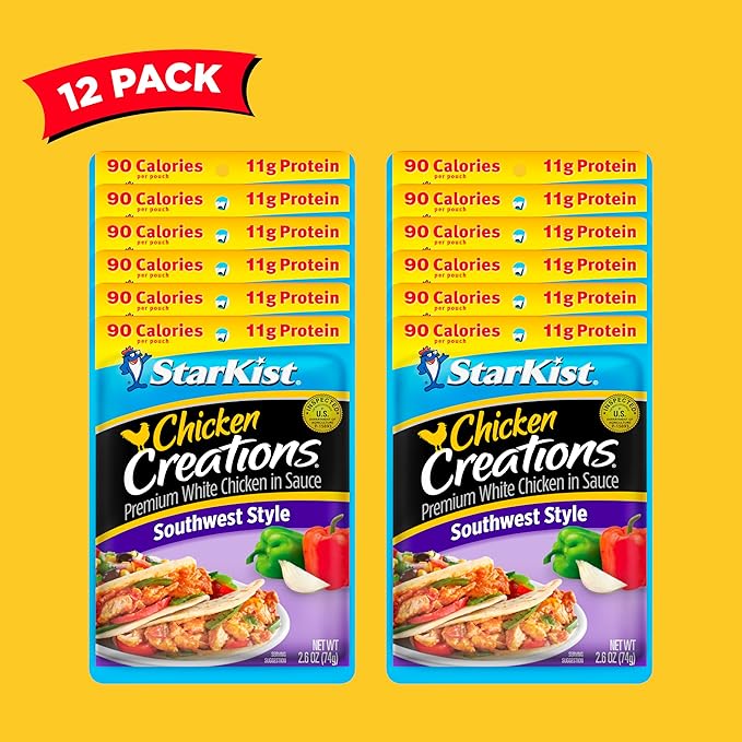 StarKist Chicken Creations, Southwest Style, 2.6 oz Pouch, Pack of 12
