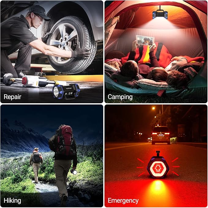Led Camping Lantern Rechargeable, Camping Flashlight 1500LM, 8 Light Modes, Camping Lights 4800