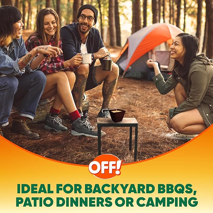 OFF! Backyard Citronella Scented Candle, Ambiance Enhancing Centerpiece, Burns for up to 25 Hours