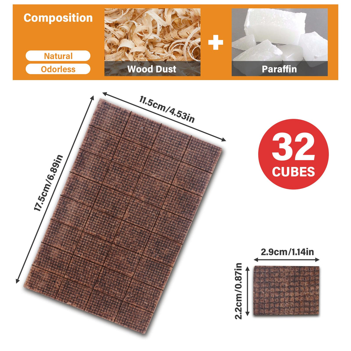 HGD Fire Starter, Mini Natural Fire Starters for Campfires, BBQ Grill, Charcoal Chimney, Outdoor
