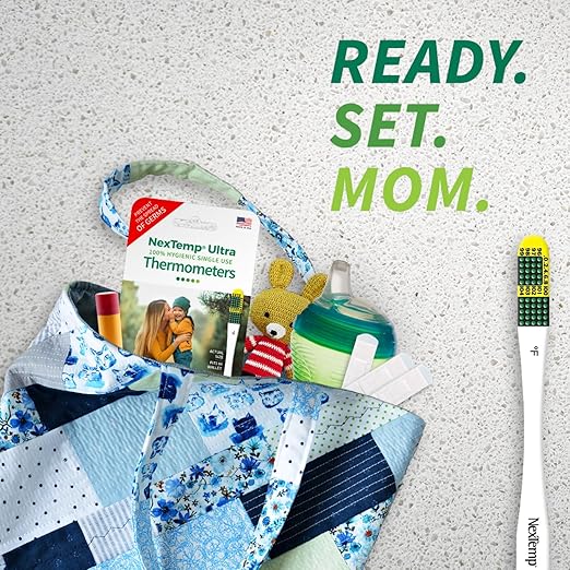 Ultra Single-Use Thermometers - Individually Wrapped Disposable First Aid Supplies with