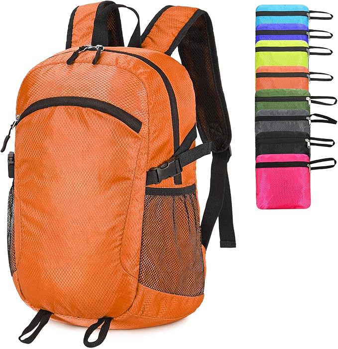 Small Hiking Daypack,15L Water-Resistant Hiking Backpack Packable Lightweight Travel Day Pack for