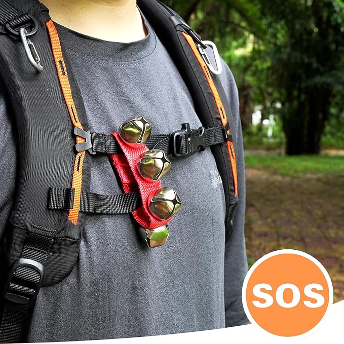 Outdoor Bear Bells for Hiking Safety: Bear Horn to Scare Bears Deterrent Devices for Dogs Biking