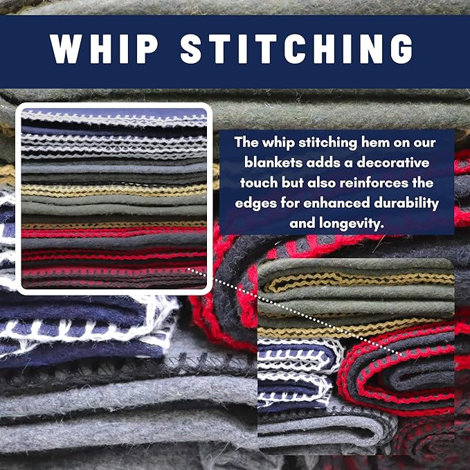 M MCGUIRE GEAR Heavy Duty Wool Blanket, Survival, Emergency, and First Aid Use – Mil-Spec, Fire