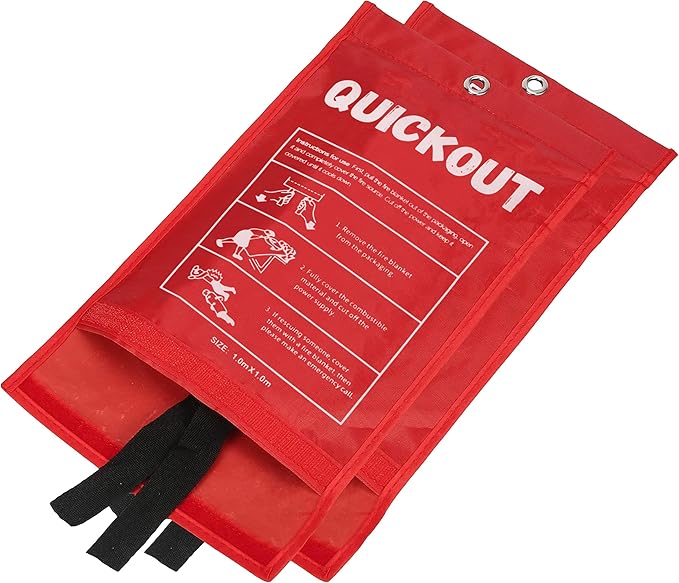 Fire Blanket, Fiberglass Survival Gear for Outdoor Situations, Emergency Retardant Blanket with