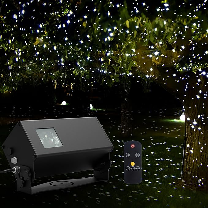 Outdoor Star Lights Projector, AIRIVO White Laser Fairy Lights Projector, Christmas Snowflake